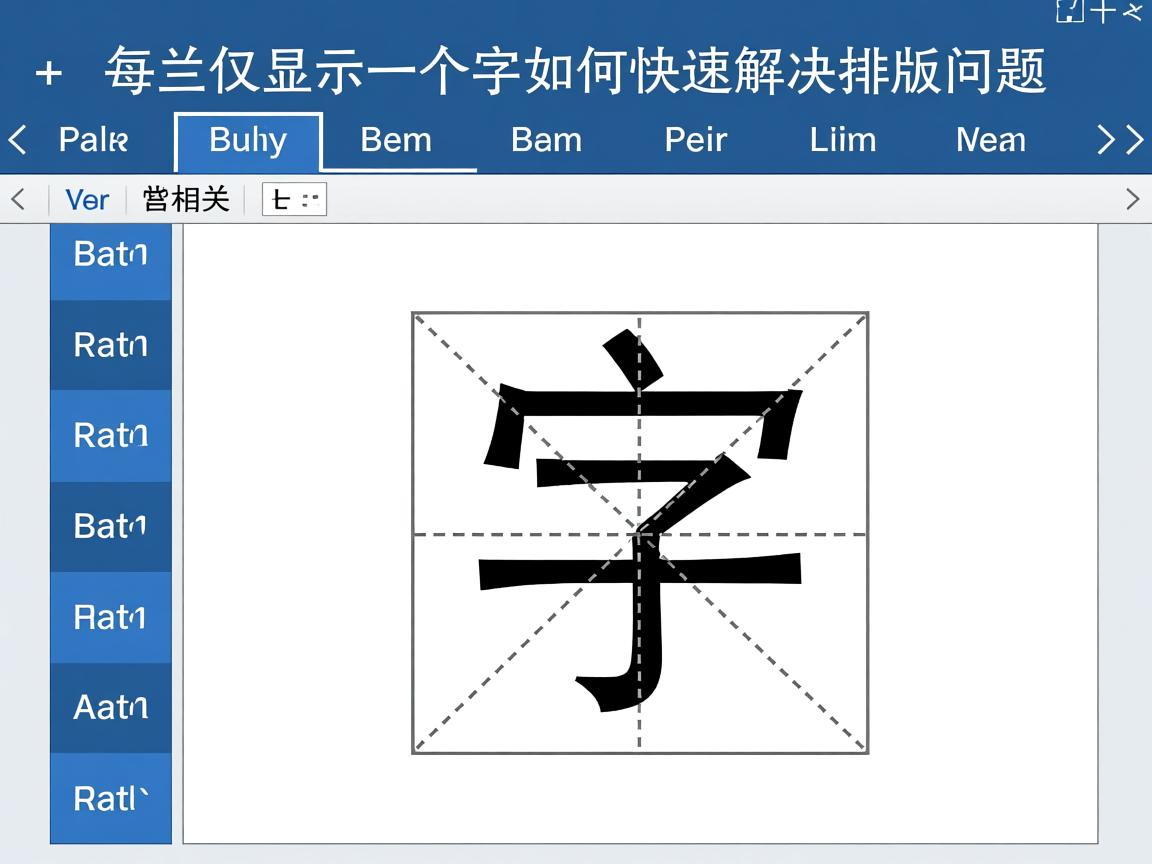 Word中为何每列仅显示一个字?如何快速解决排版问题  第3张 Word中为何每列仅显示一个字?如何快速解决排版问题  第3张