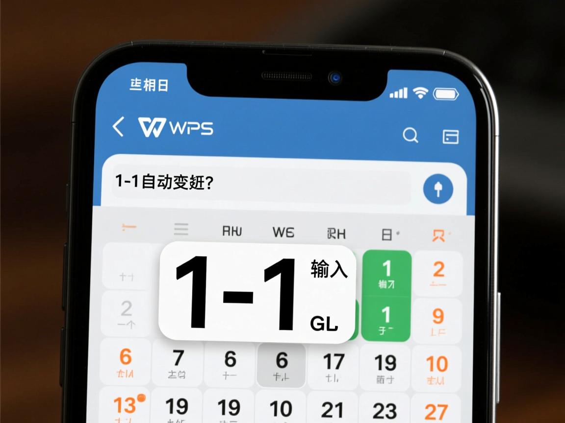 手机WPS为啥输入1-1自动变日期?  第1张 手机WPS为啥输入1-1自动变日期?  第1张
