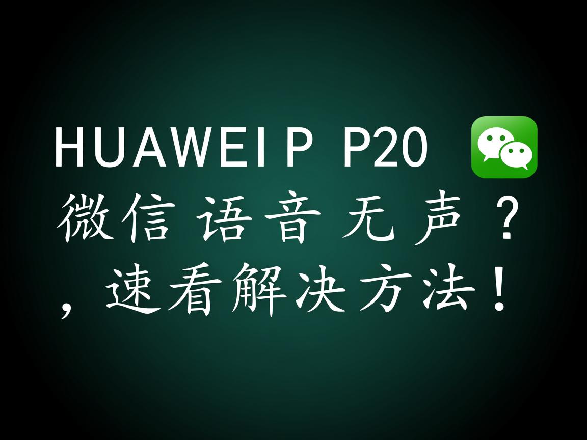 华为P20微信语音无声?速看解决方法!  第1张 华为P20微信语音无声?速看解决方法!  第1张