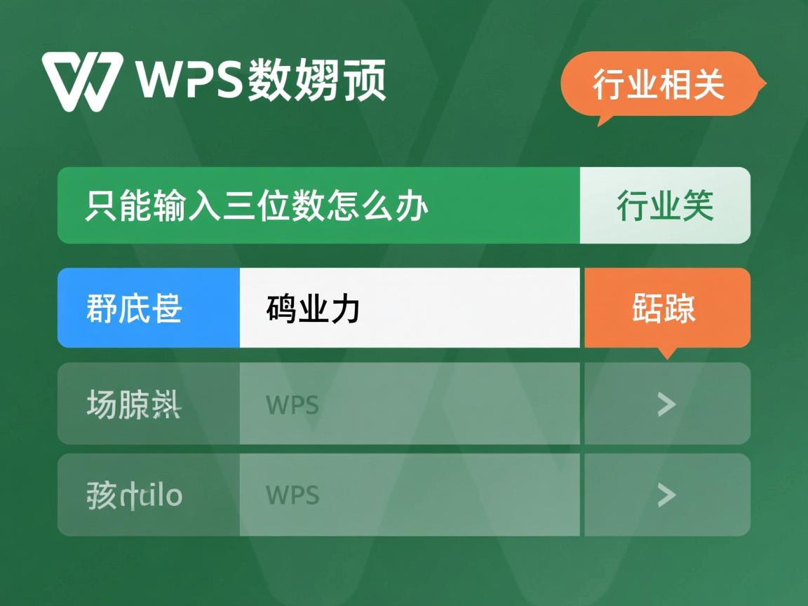 WPS表格只能输入三位数怎么办  第2张