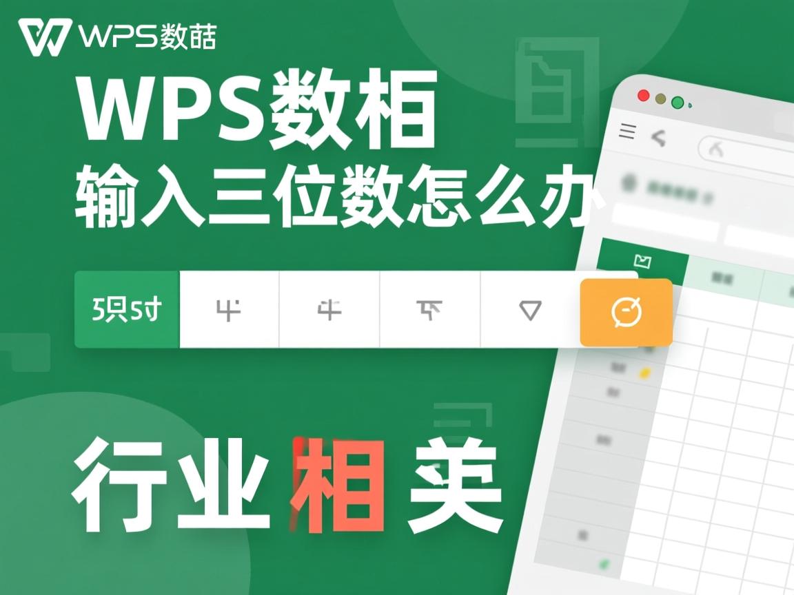 WPS表格只能输入三位数怎么办  第3张 WPS表格只能输入三位数怎么办  第3张