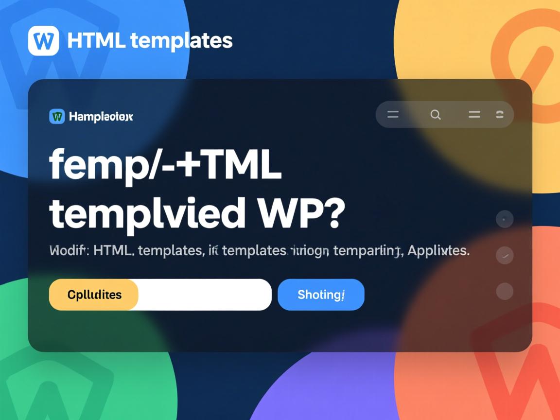 如何将HTML模板导入并应用到WP?
