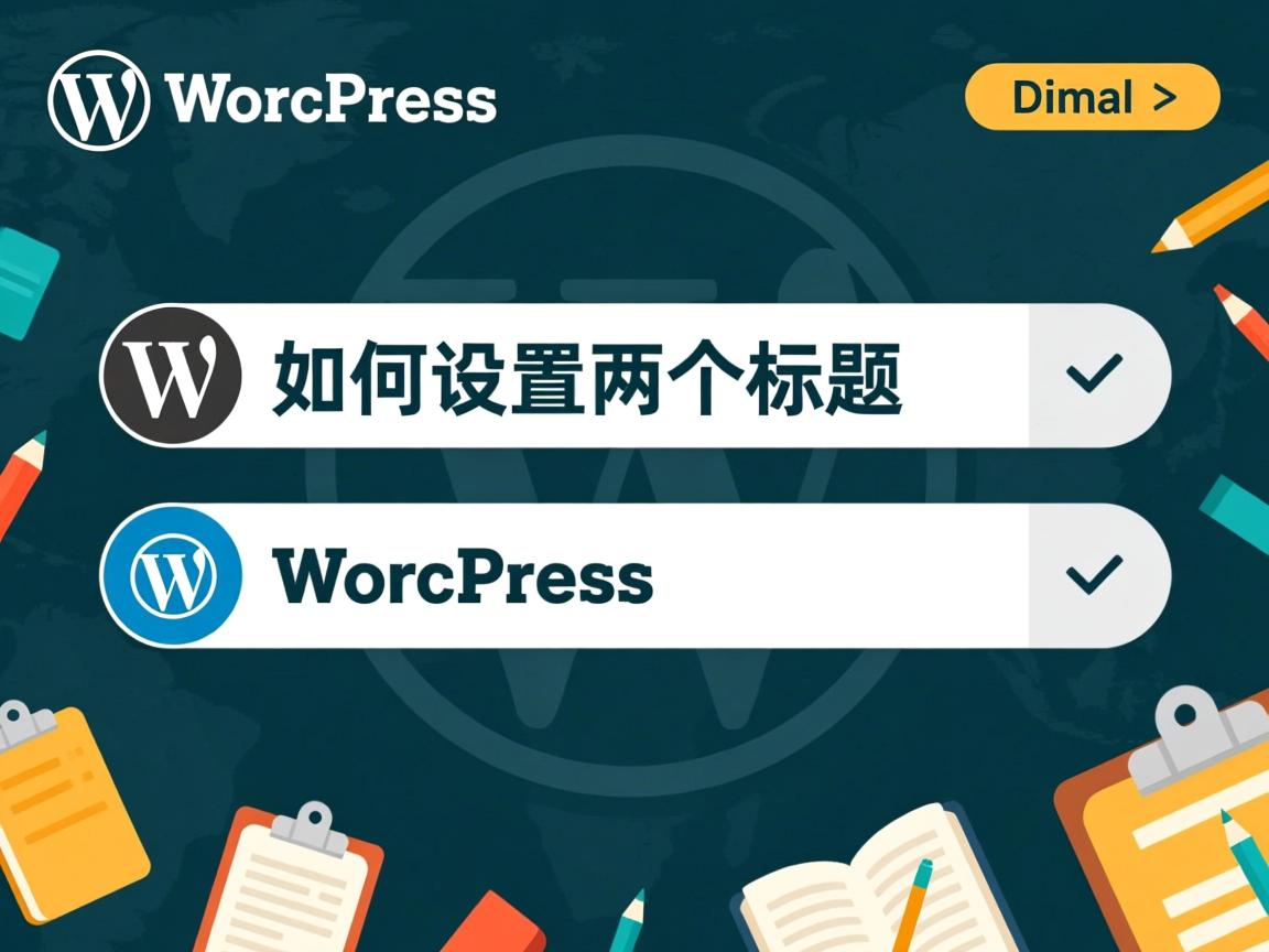 WordPress如何设置两个标题?  第1张 WordPress如何设置两个标题?  第1张