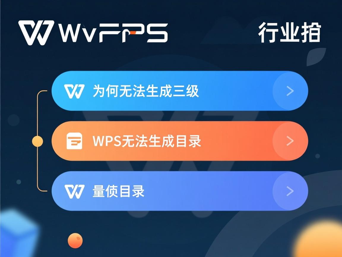 WPS为何无法生成三级目录?  第3张 WPS为何无法生成三级目录?  第3张