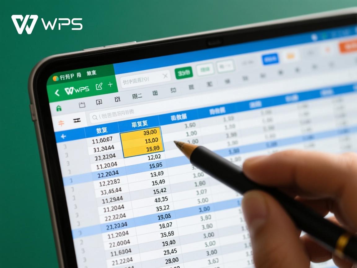 如何快速查找WPS表格重复数据？