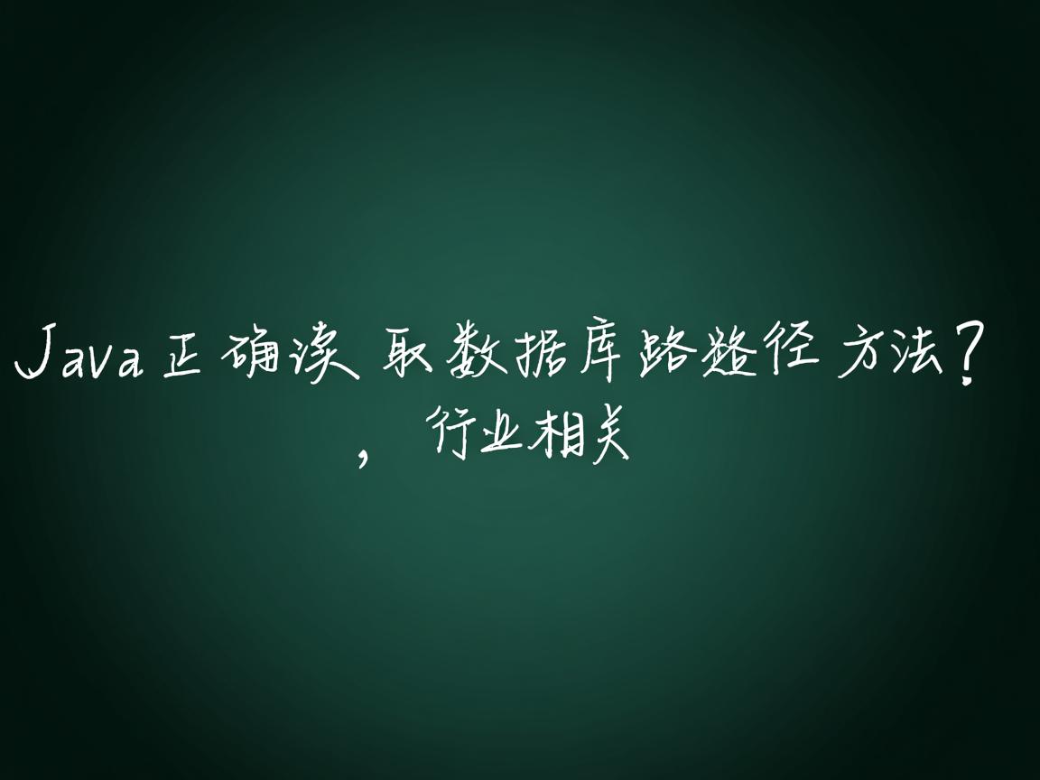 Java正确读取数据库路径方法？