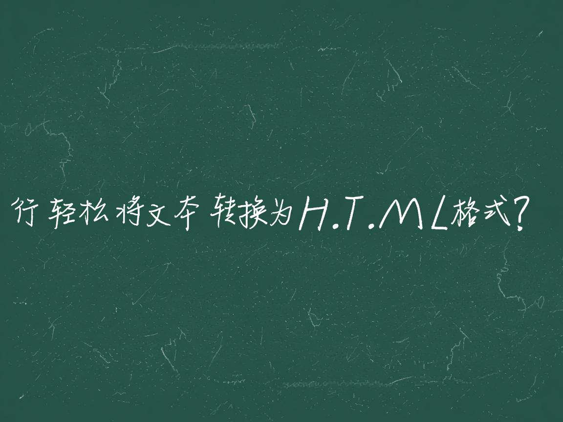如何轻松将文本转换为HTML格式?