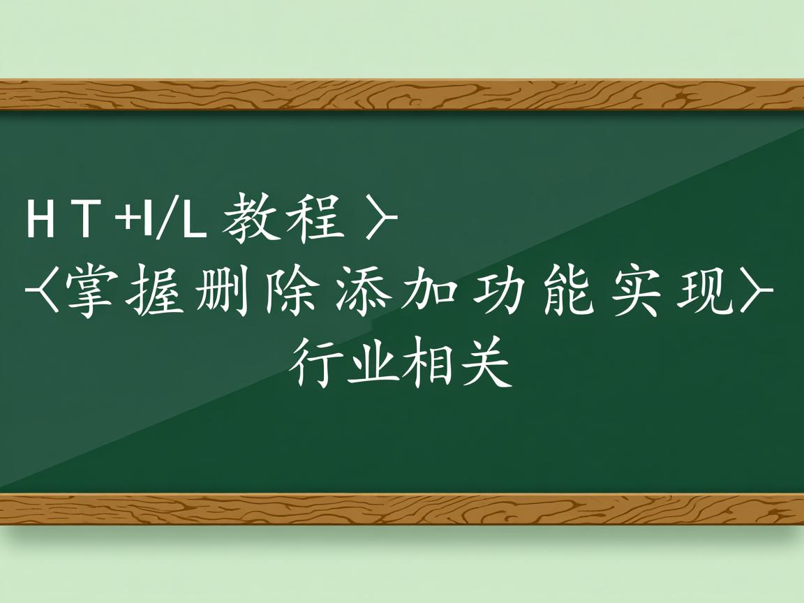 HTML教程,掌握删除添加功能实现  第1张 HTML教程,掌握删除添加功能实现  第1张