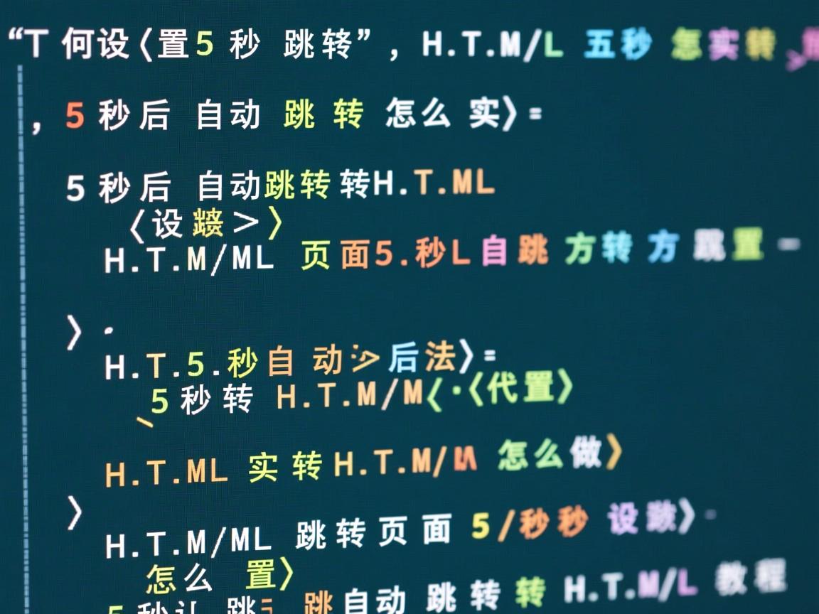 HTML如何设置5秒跳转，HTML五秒自动跳转怎么实现，5秒后自动跳转HTML设置，HTML页面5秒跳转方法，HTML实现5秒后跳转，HTML设置5秒自动跳转，5秒跳转HTML代码教程，HTML五秒跳转怎么做，HTML跳转页面5秒设置，5秒自动跳转HTML教程  第2张