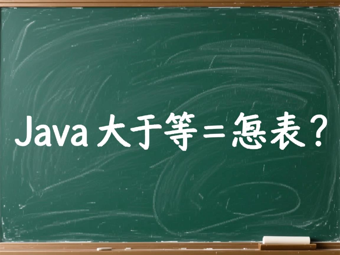 Java大于等于运算符怎么表示？  第1张