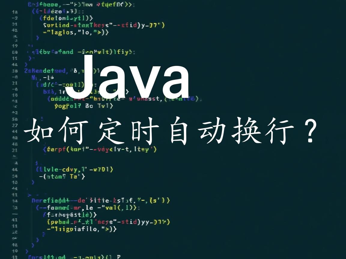 Java如何定时自动换行？
