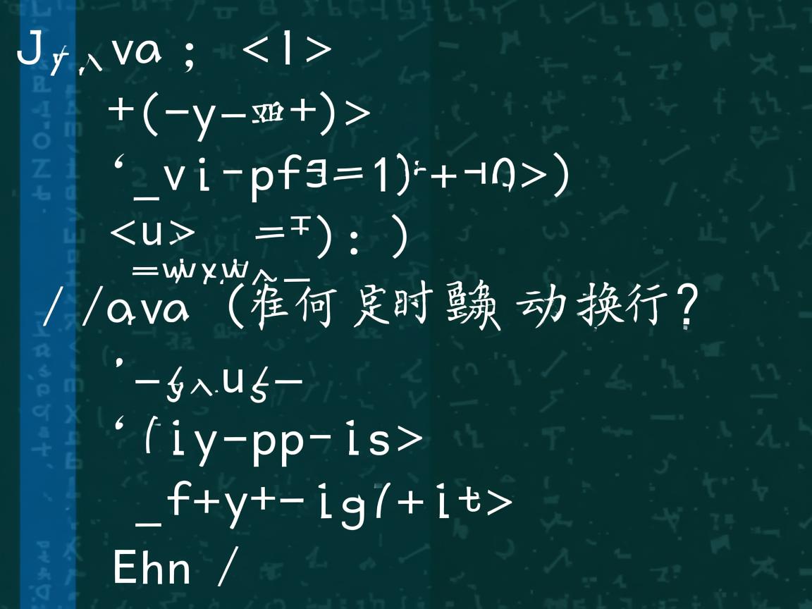 Java如何定时自动换行?  第3张 Java如何定时自动换行?  第3张