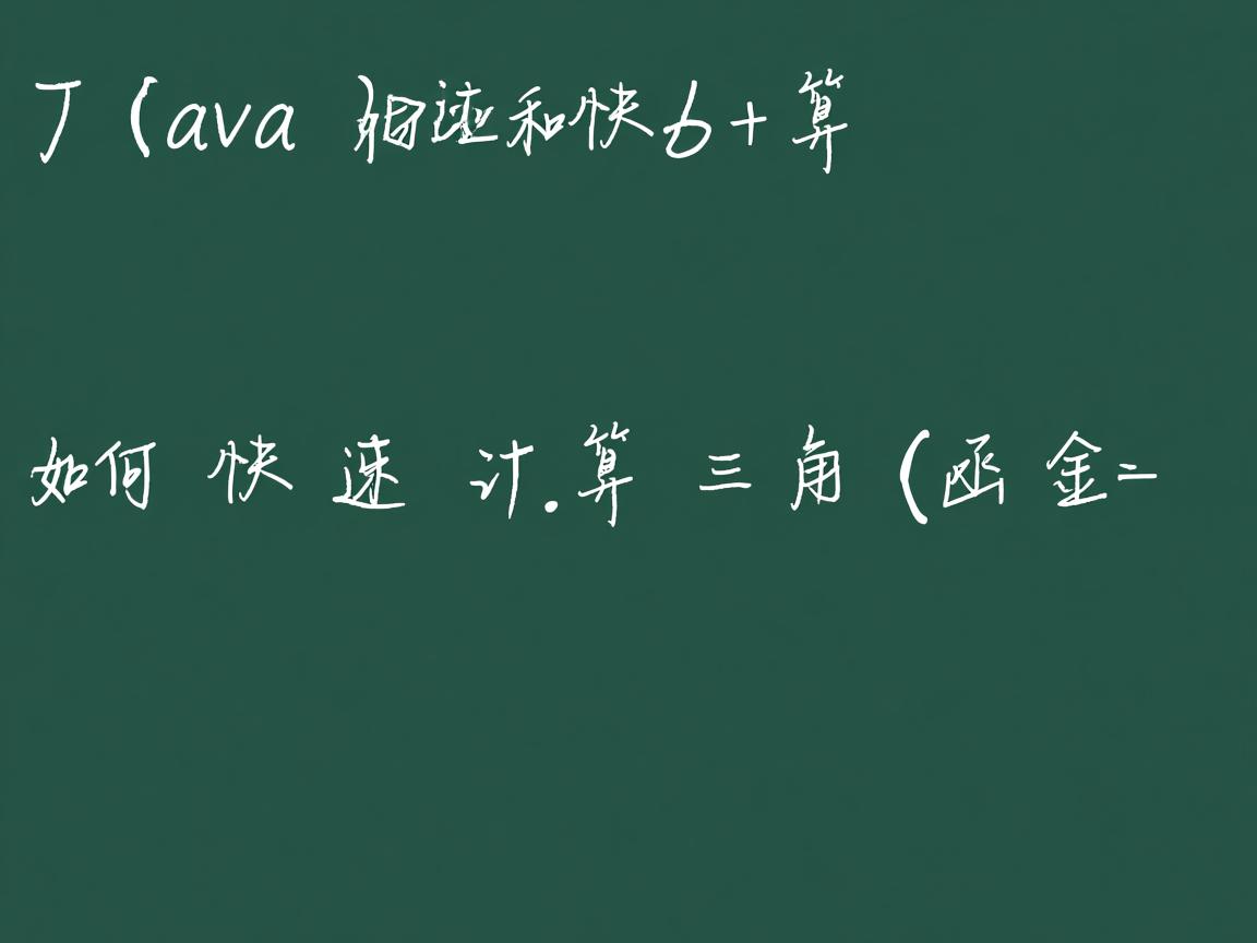 Java如何快速计算三角函数  第3张 Java如何快速计算三角函数  第3张