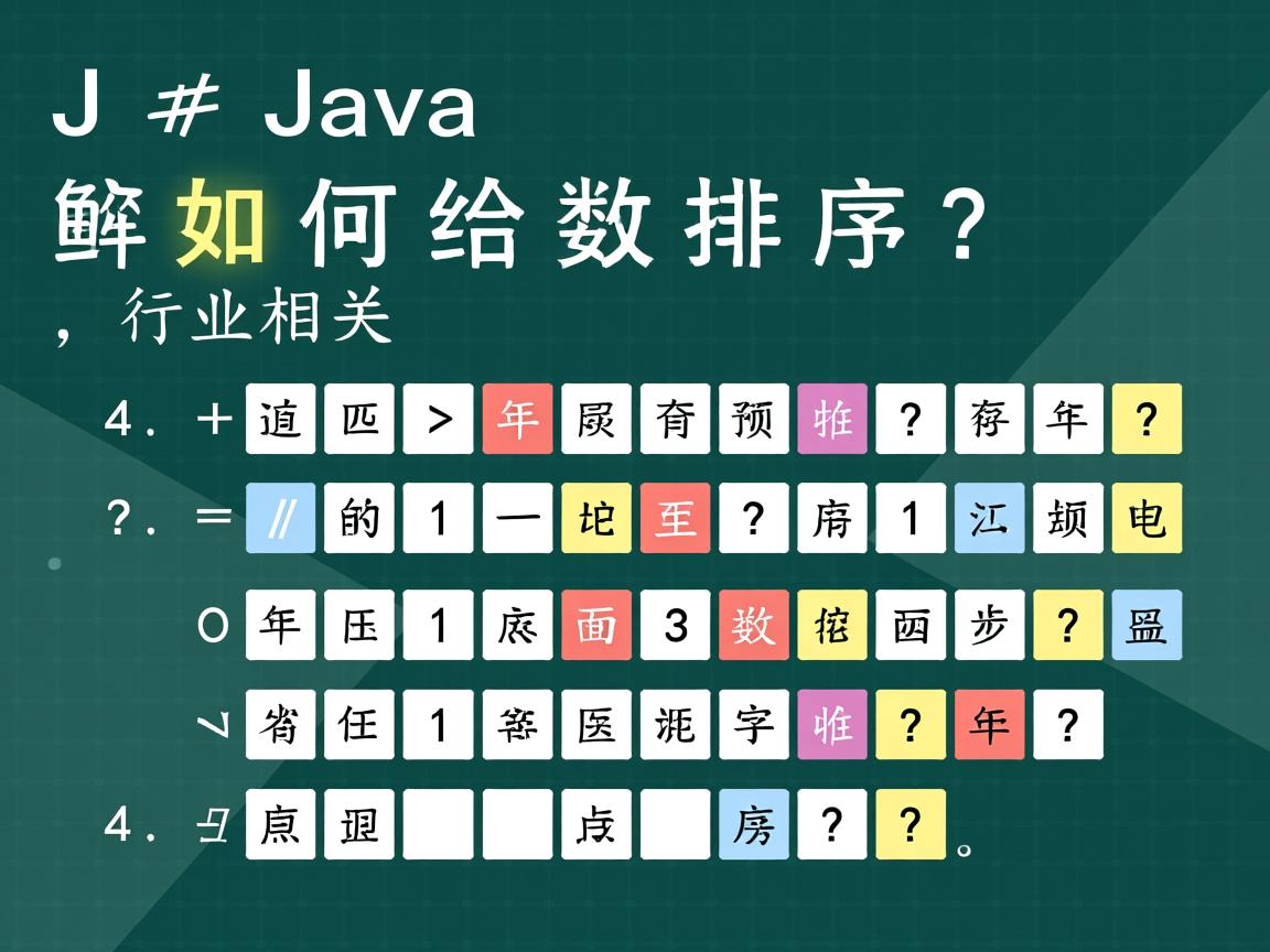 Java如何给数组排序?  第2张 Java如何给数组排序?  第2张