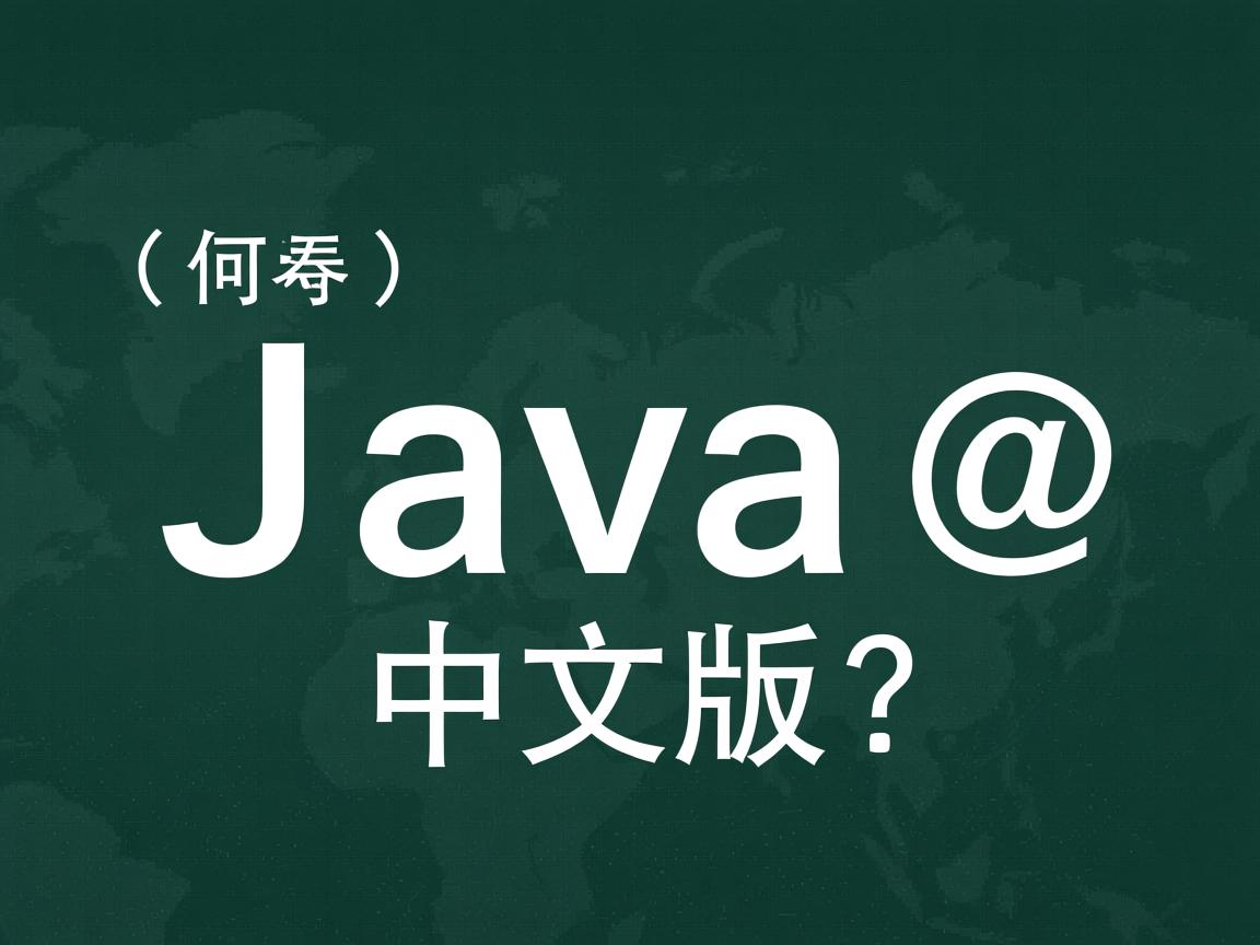 如何将英文Java改为中文版？  第1张