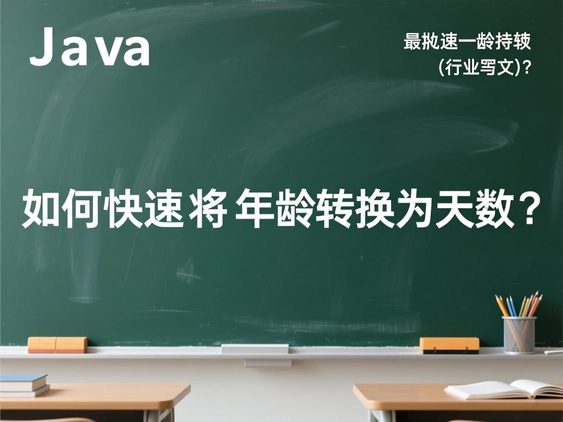 Java如何快速将年龄转换为天数?  第1张 Java如何快速将年龄转换为天数?  第1张