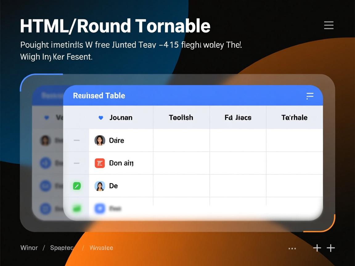 如何轻松设置HTML圆角表格?  第2张 如何轻松设置HTML圆角表格?  第2张