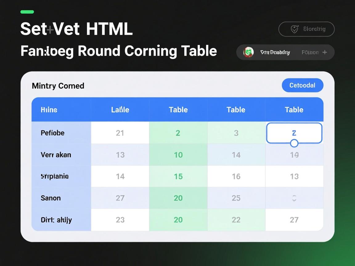 如何轻松设置HTML圆角表格?  第3张 如何轻松设置HTML圆角表格?  第3张