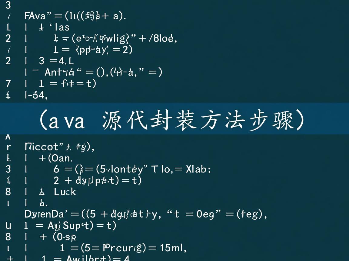 Java源代码封装方法步骤  第3张 Java源代码封装方法步骤  第3张