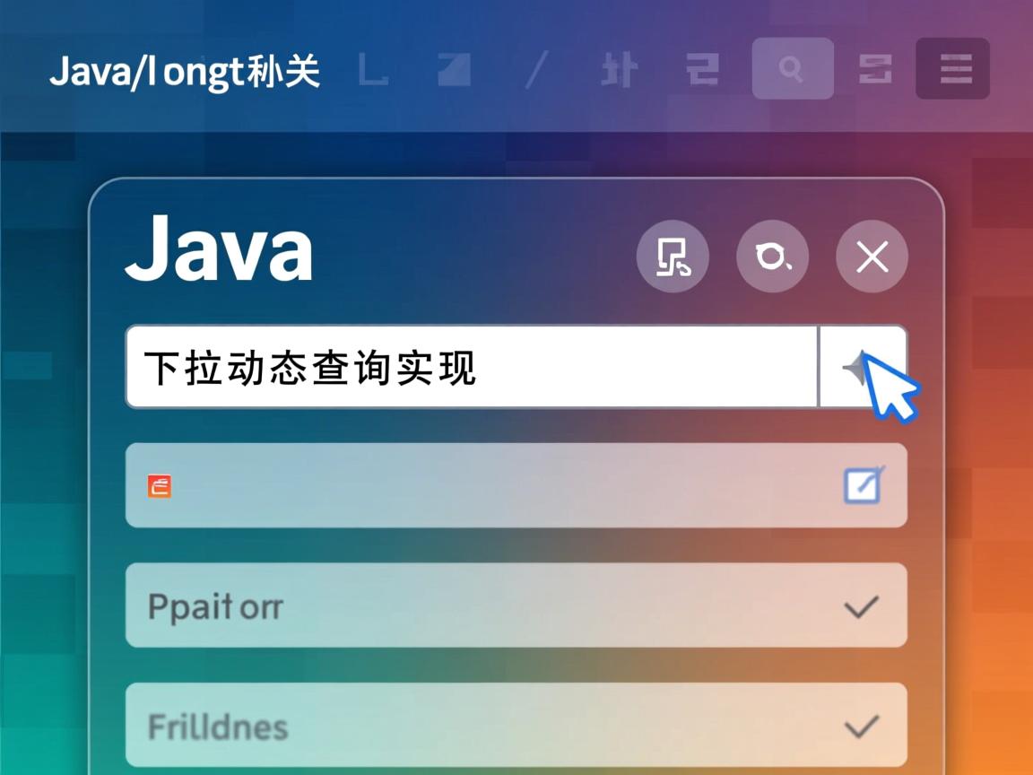 Java下拉框动态查询实现