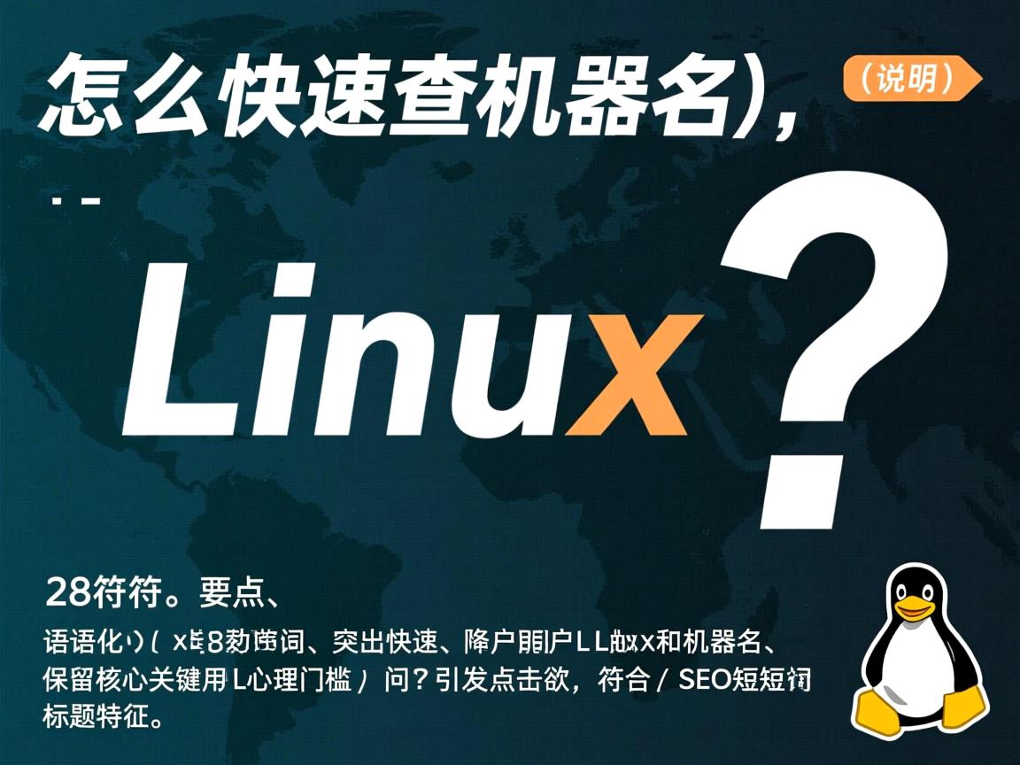 Linux怎么快速查机器名？，（说明，28字符。要点，口语化疑问句、突出快速降低用户心理门槛、保留核心关键词Linux和机器名、问号引发点击欲，符合SEO短标题特征）  第1张