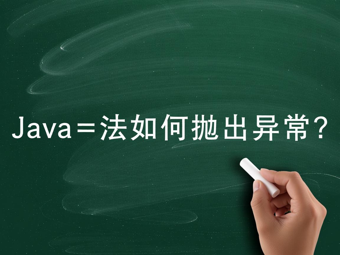 Java方法如何抛出异常?