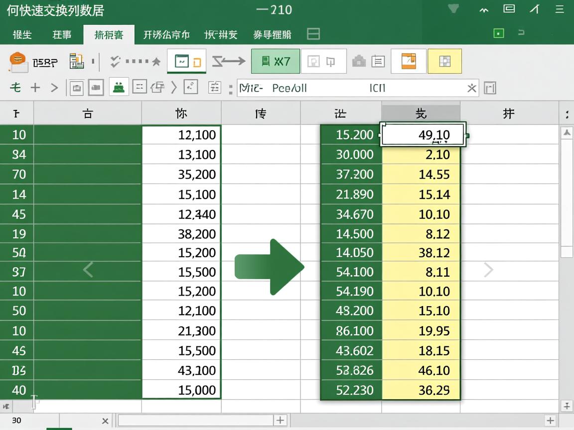 Excel2010如何快速交换两列数据?  第2张 Excel2010如何快速交换两列数据?  第2张