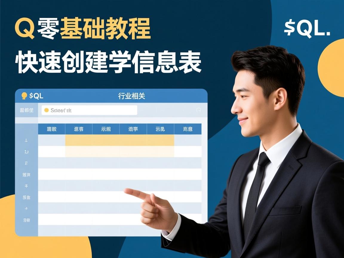 SQL零基础教程，快速创建学生信息表