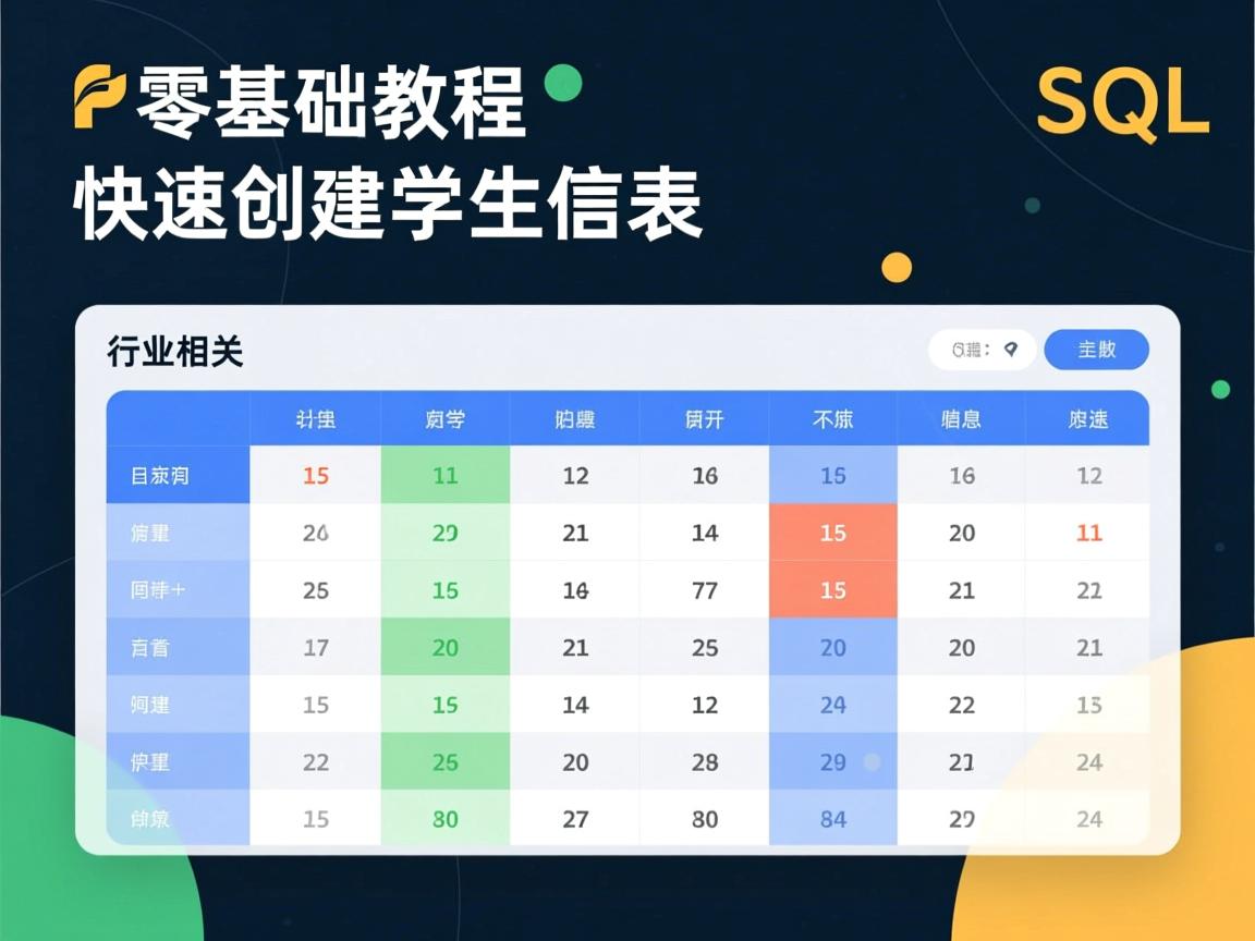 SQL零基础教程,快速创建学生信息表  第2张 SQL零基础教程,快速创建学生信息表  第2张