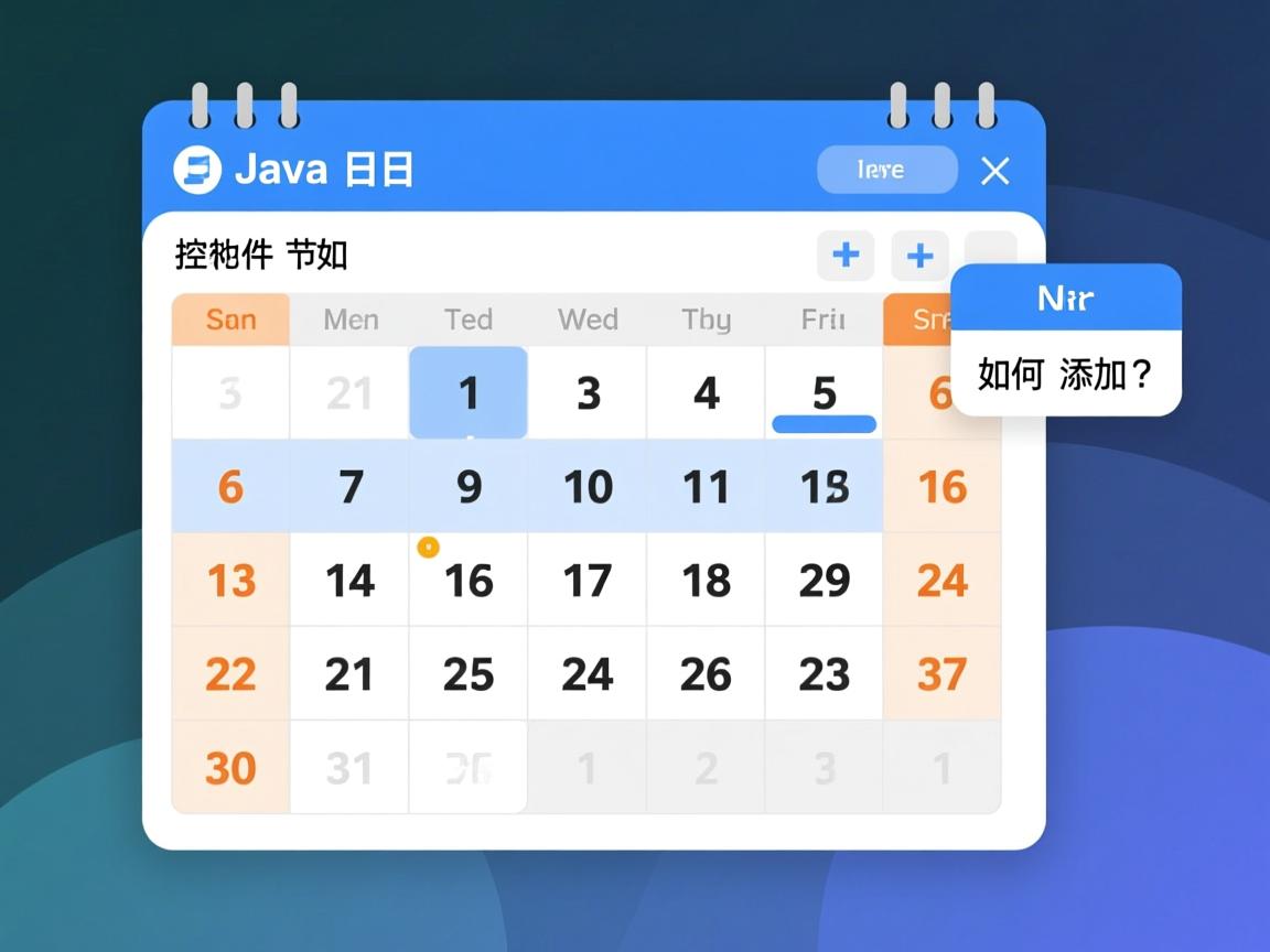 Java日历控件如何添加?  第3张 Java日历控件如何添加?  第3张