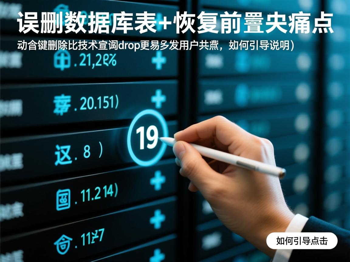 误删数据库表如何恢复?,(优化说明,19字疑问句式,核心关键词误删数据库表+恢复前置突出痛点,动词误删比技术术语drop更易引发用户共鸣,如何引导点击)  第3张 误删数据库表如何恢复?,(优化说明,19字疑问句式,核心关键词误删数据库表+恢复前置突出痛点,动词误删比技术术语drop更易引发用户共鸣,如何引导点击)  第3张