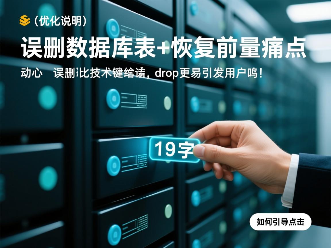 误删数据库表如何恢复?,(优化说明,19字疑问句式,核心关键词误删数据库表+恢复前置突出痛点,动词误删比技术术语drop更易引发用户共鸣,如何引导点击)  第2张 误删数据库表如何恢复?,(优化说明,19字疑问句式,核心关键词误删数据库表+恢复前置突出痛点,动词误删比技术术语drop更易引发用户共鸣,如何引导点击)  第2张