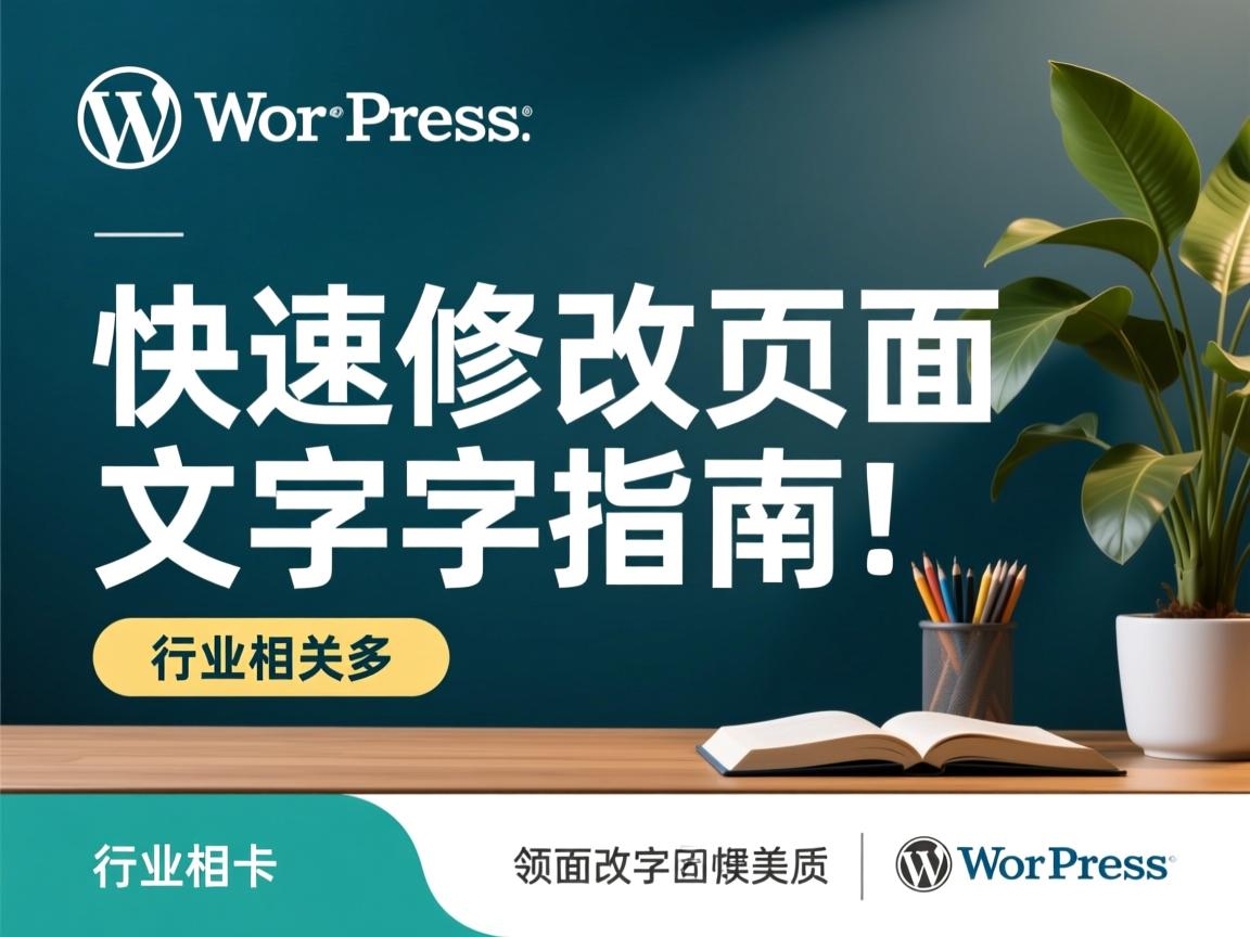 WordPress快速修改页面文字指南  第1张 WordPress快速修改页面文字指南  第1张
