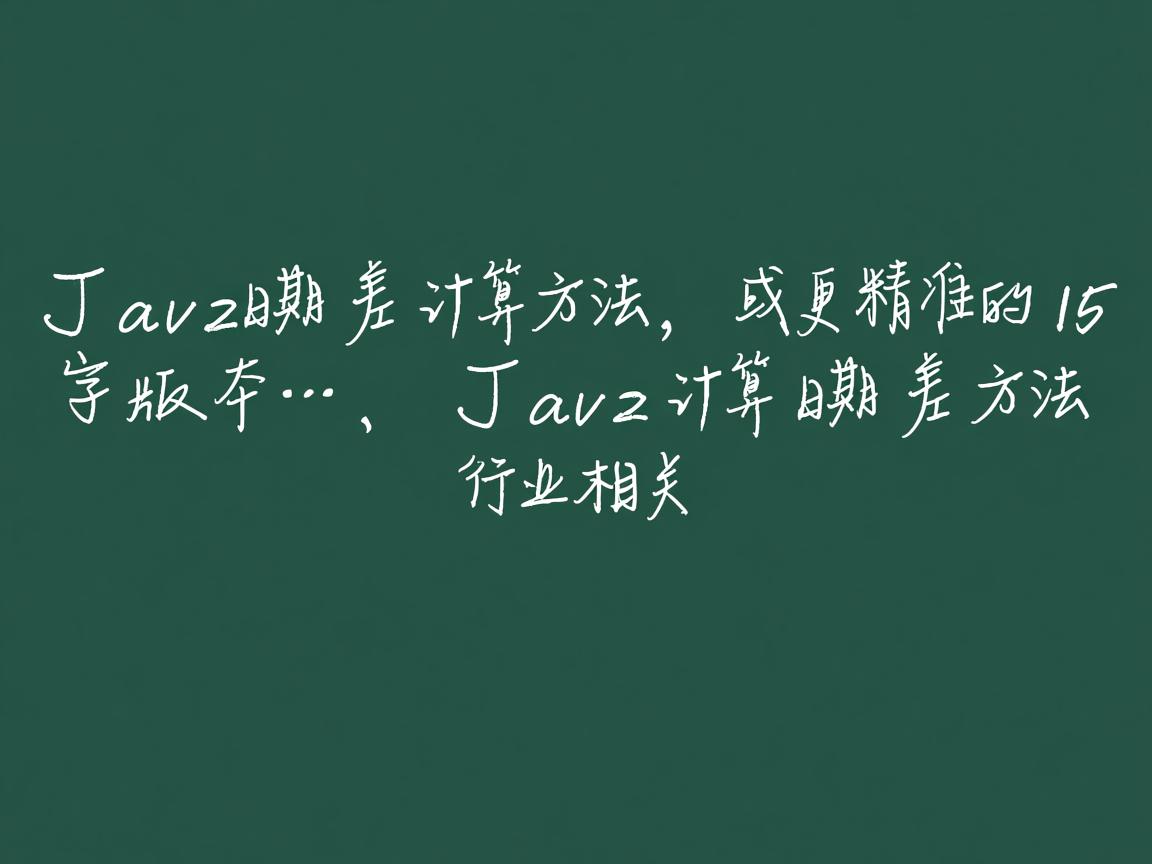 Java日期差计算方法，或更精准的15字版本，，Java计算日期差方法  第2张