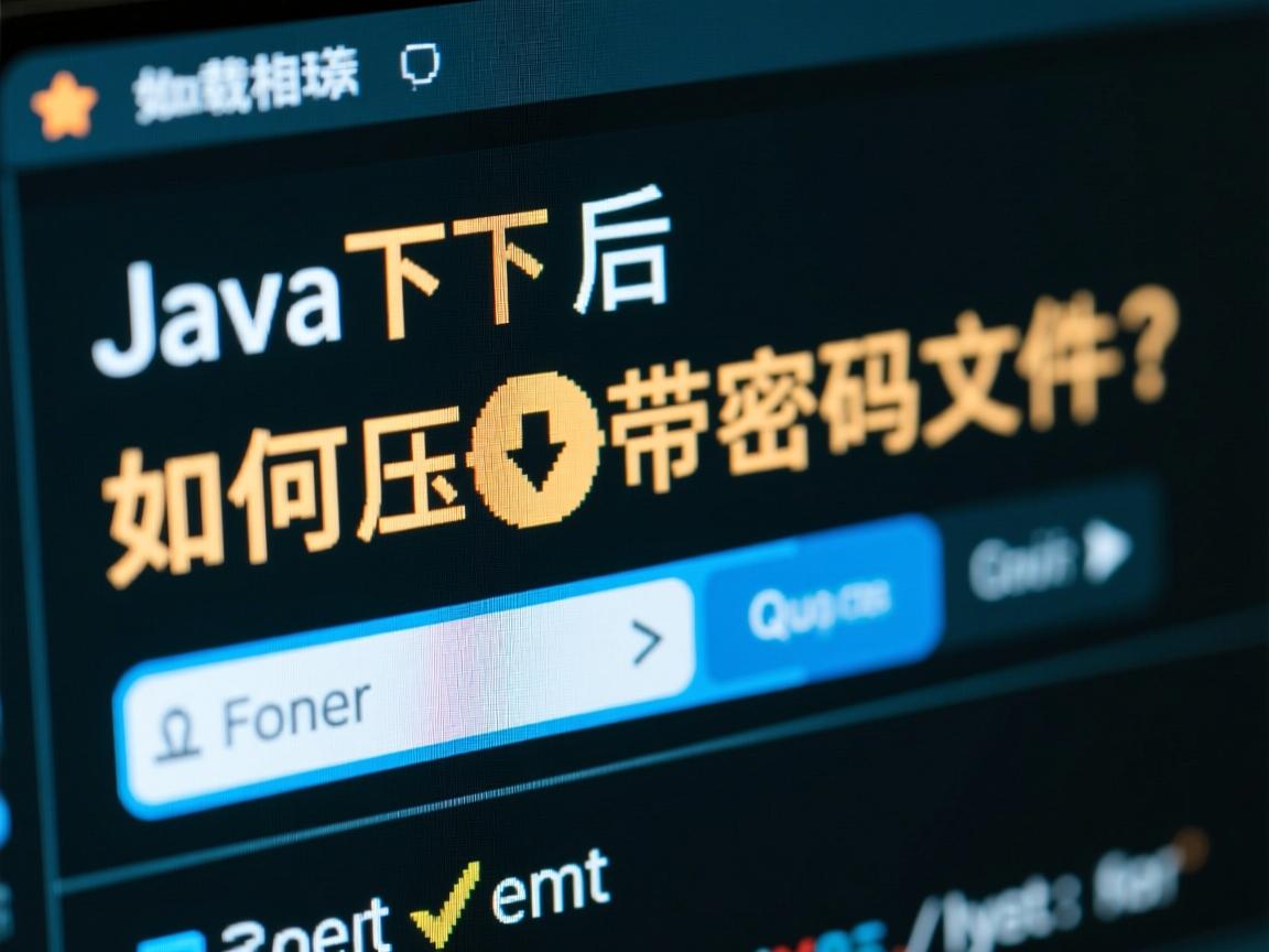 Java下载后如何解压带密码文件?  第3张 Java下载后如何解压带密码文件?  第3张