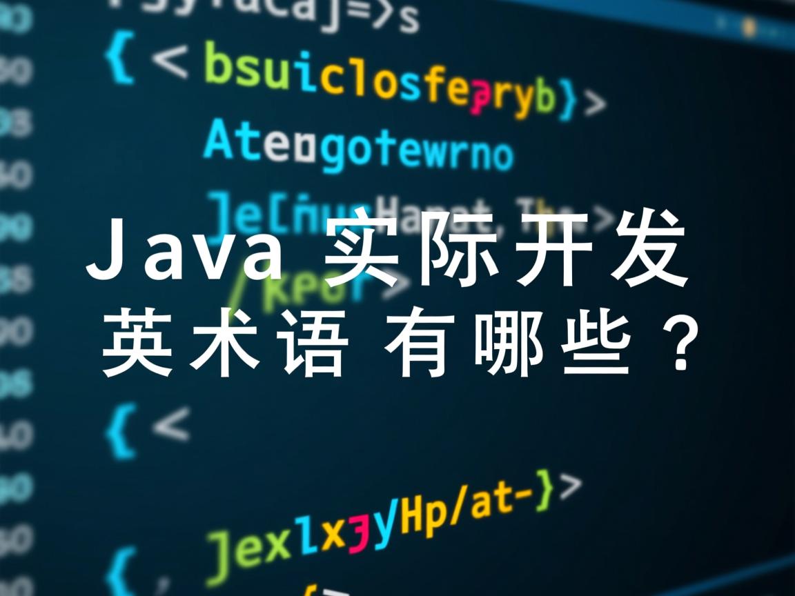 Java实际开发英文术语有哪些?  第1张 Java实际开发英文术语有哪些?  第1张