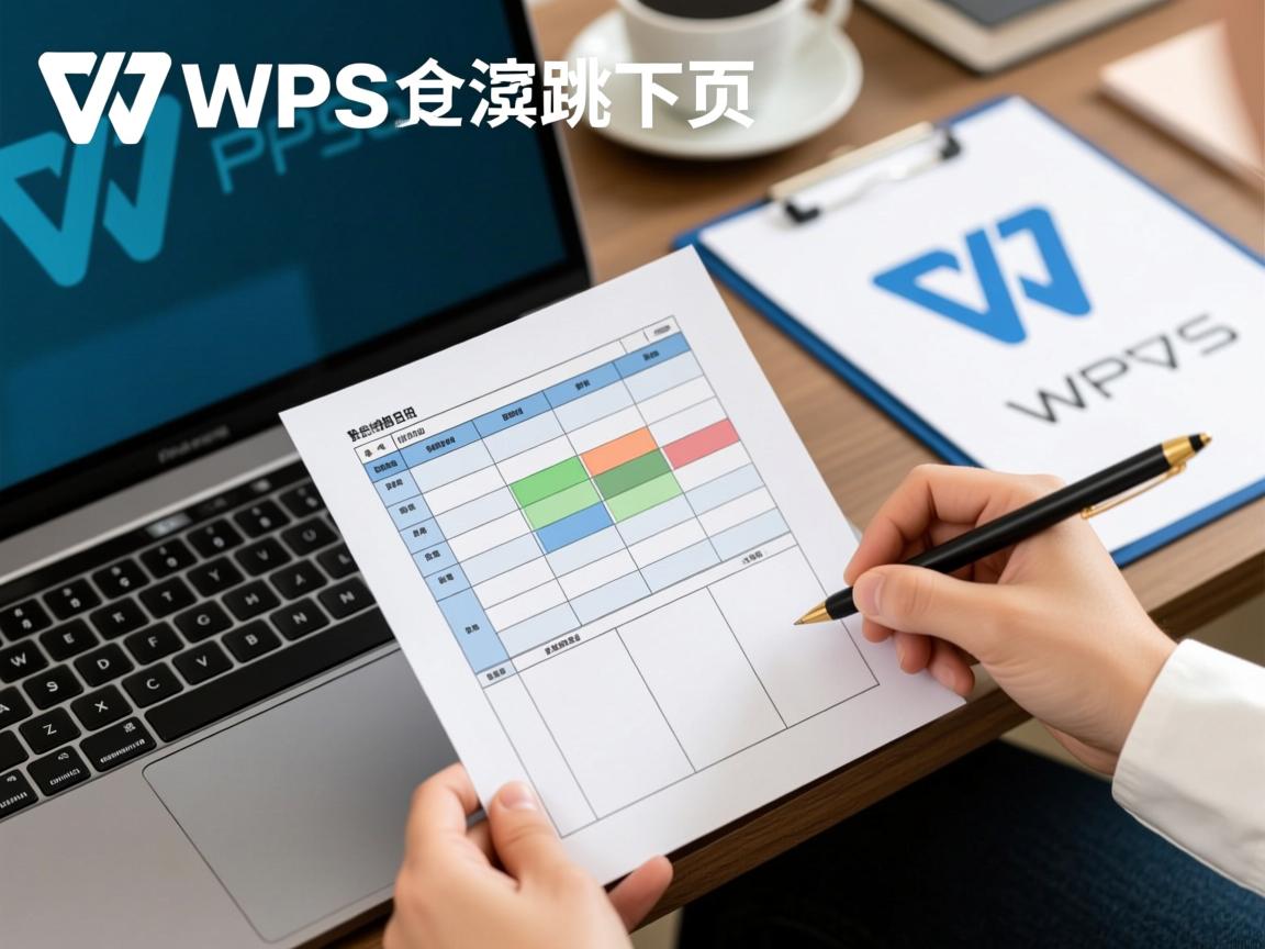 wps为什么表格没跳下一页