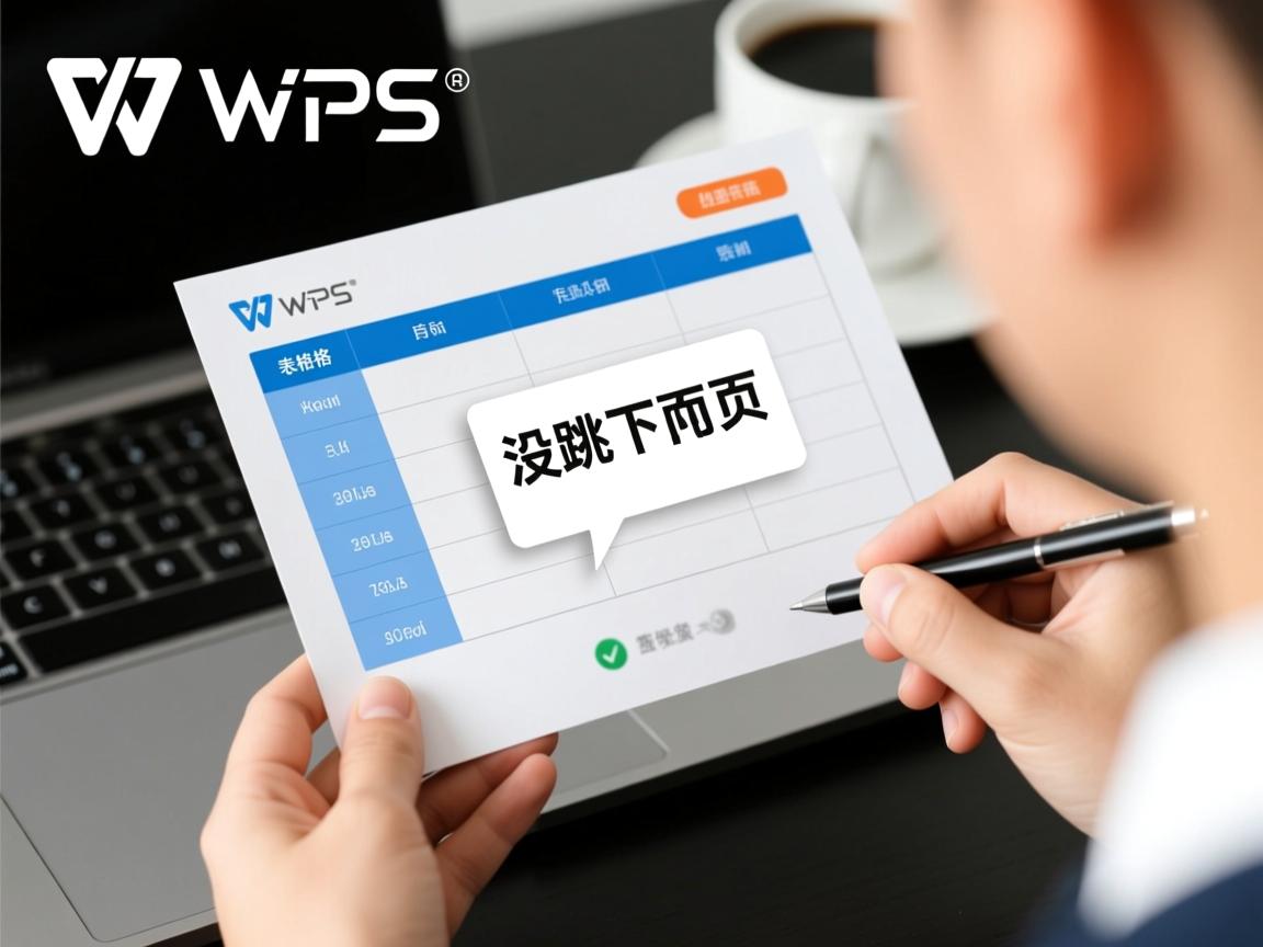 wps为什么表格没跳下一页  第2张