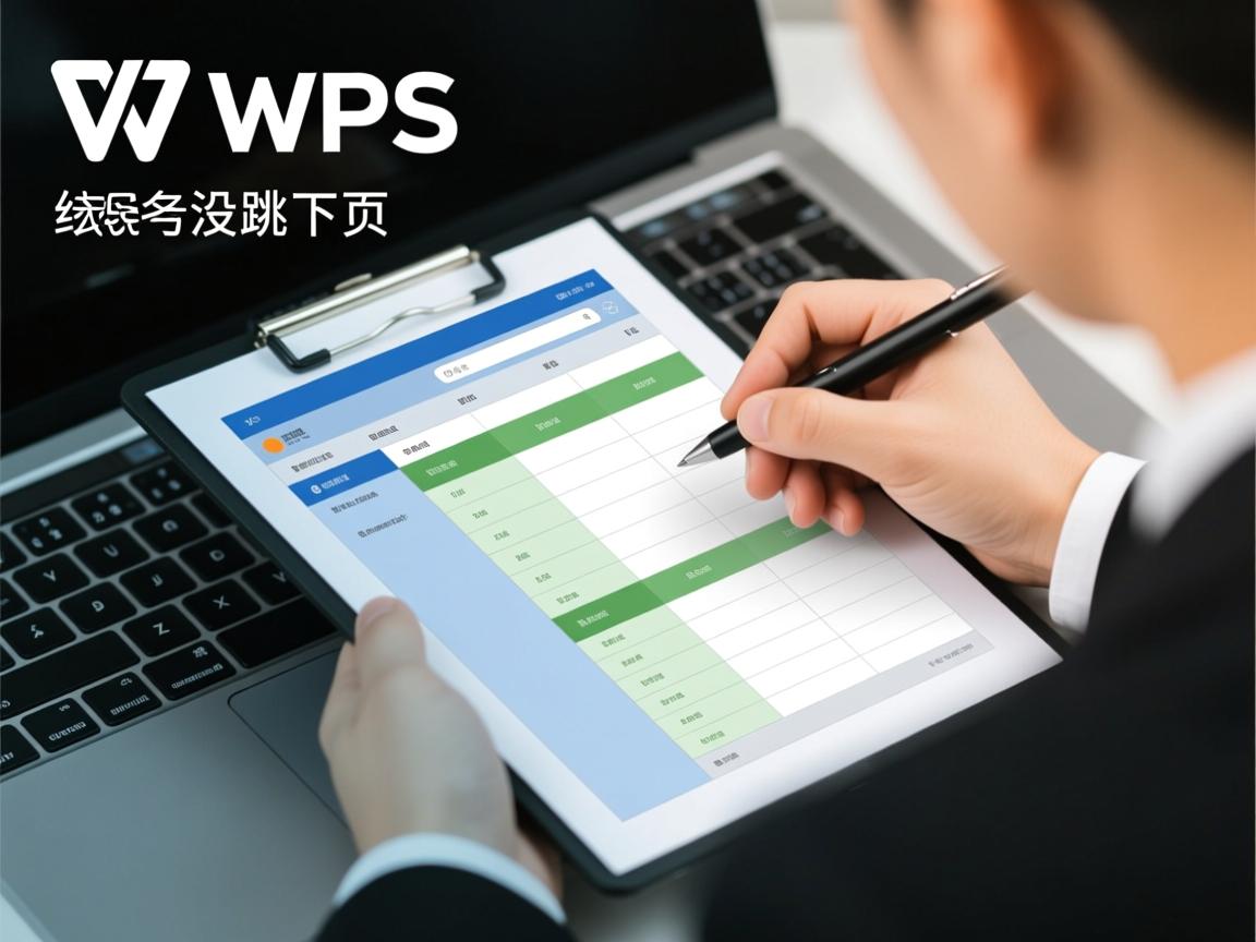 wps为什么表格没跳下一页  第3张