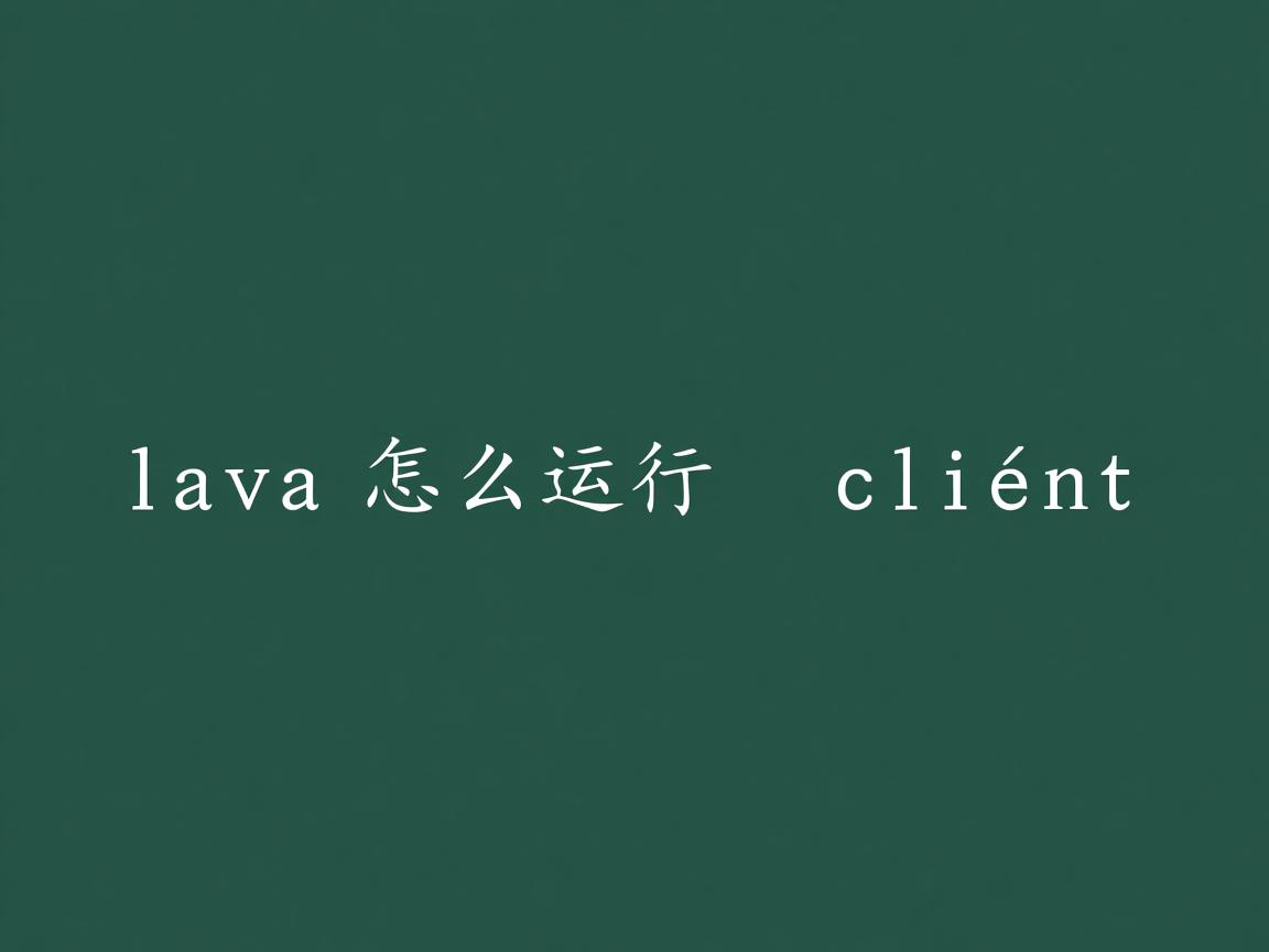java怎么运行 client  第3张 java怎么运行 client  第3张