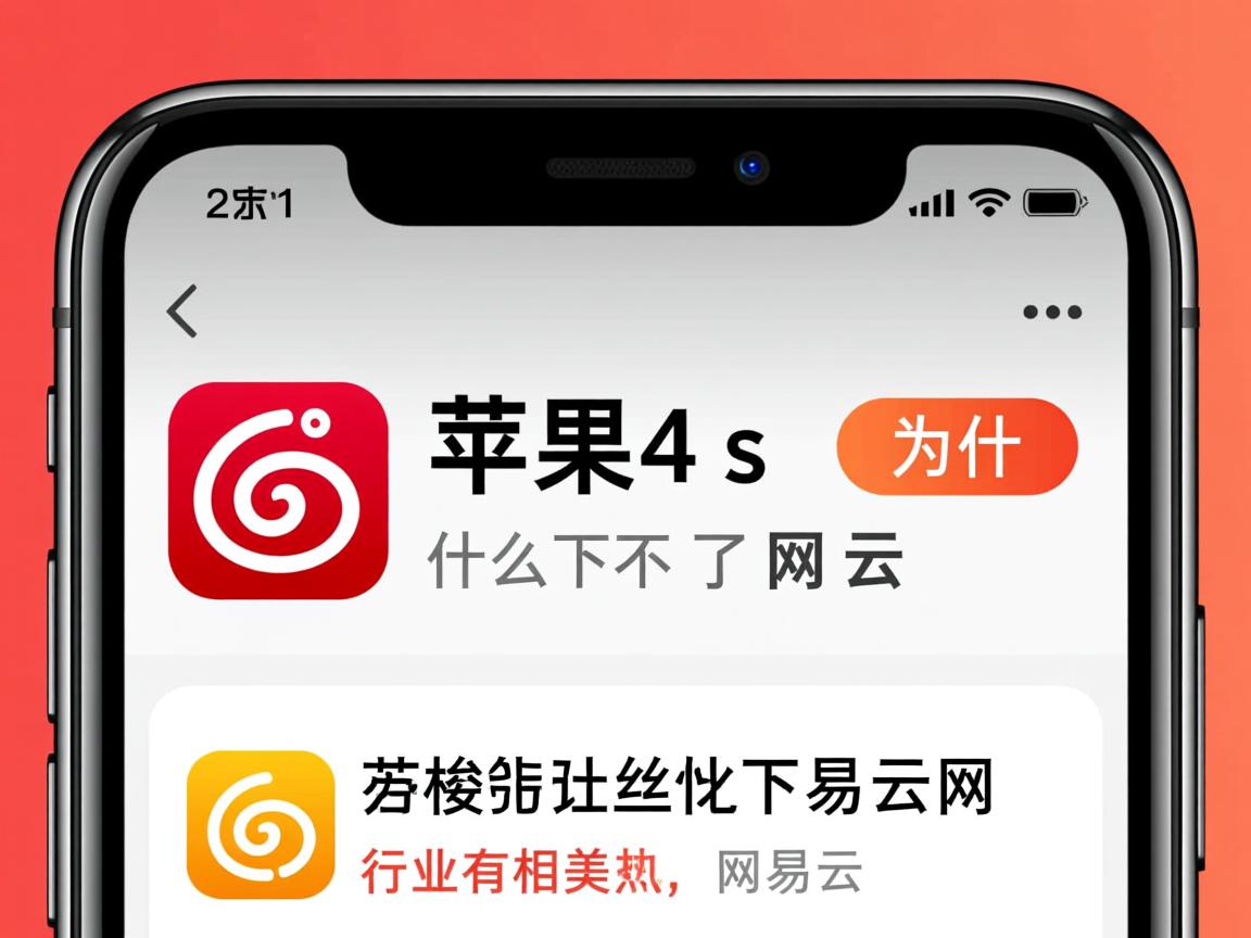 苹果4s为什么下不了网易云