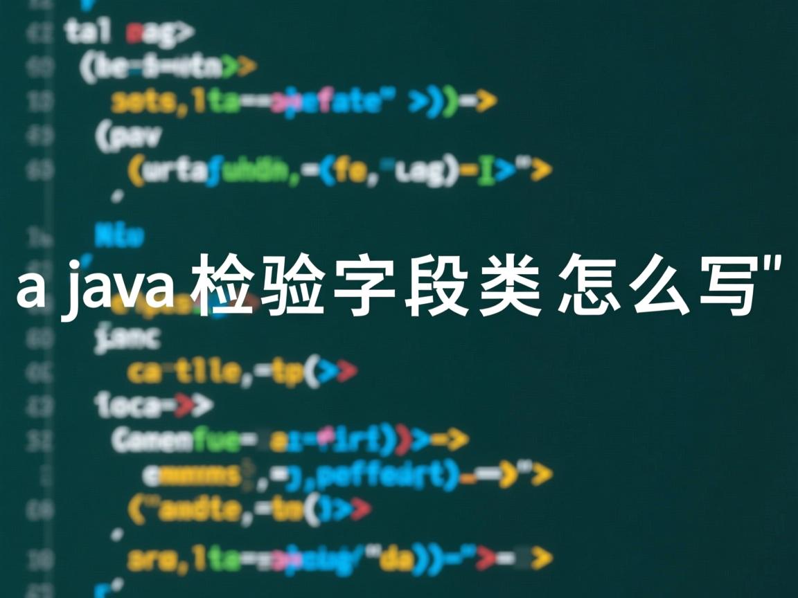 java检验字段类怎么写  第2张