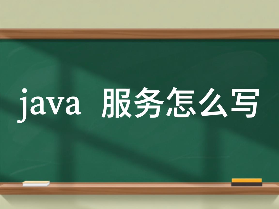 java 服务怎么写
