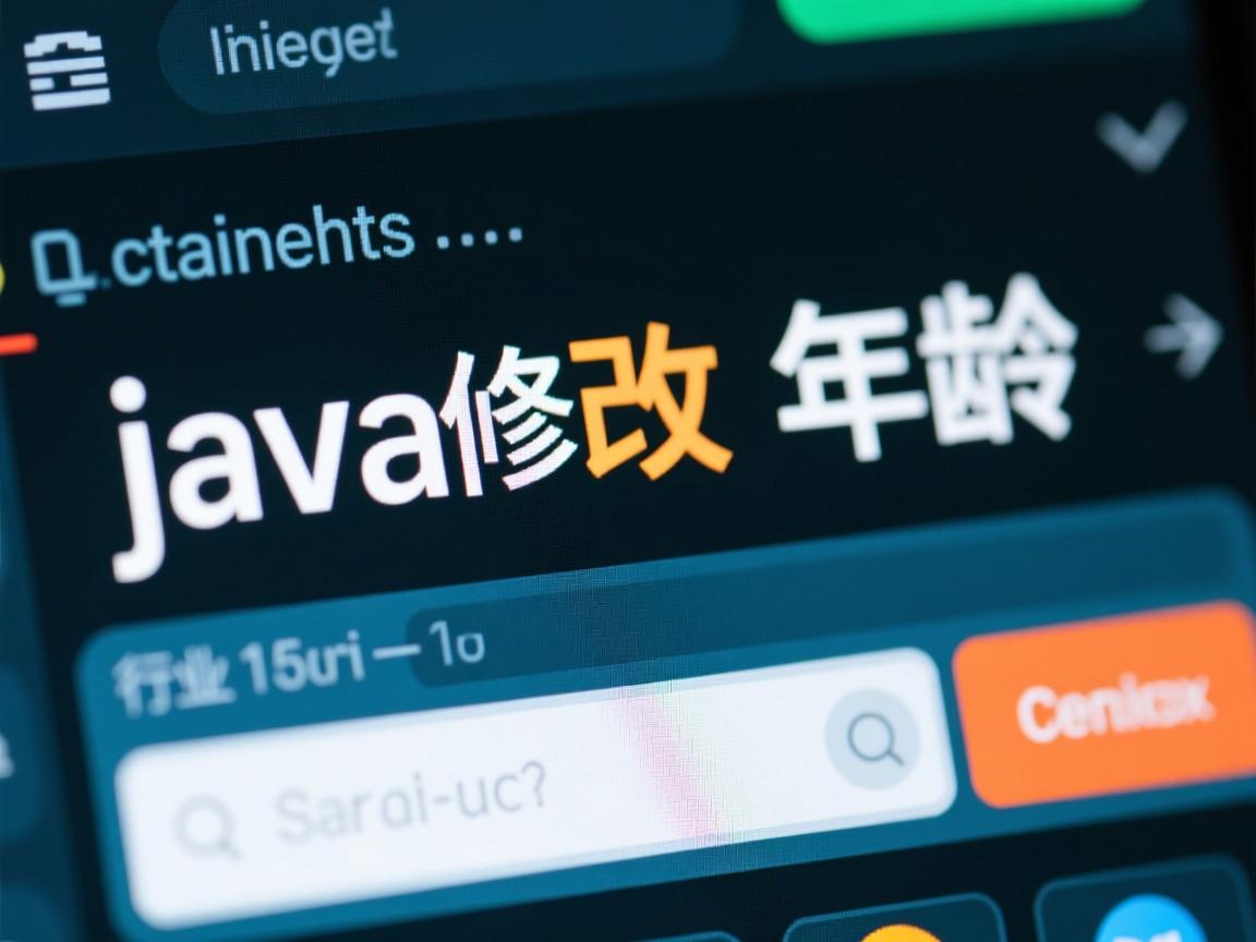java中怎么修改年龄