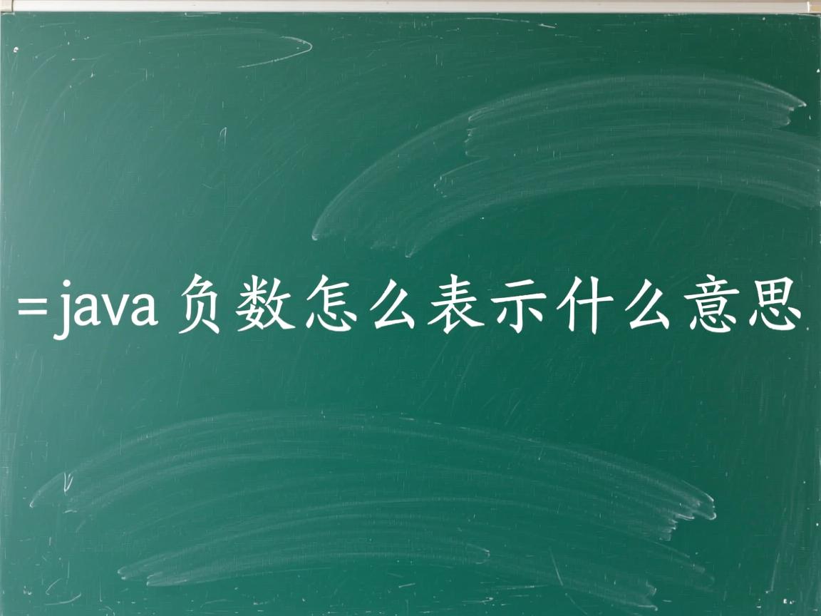 java负数怎么表示什么意思  第3张 java负数怎么表示什么意思  第3张
