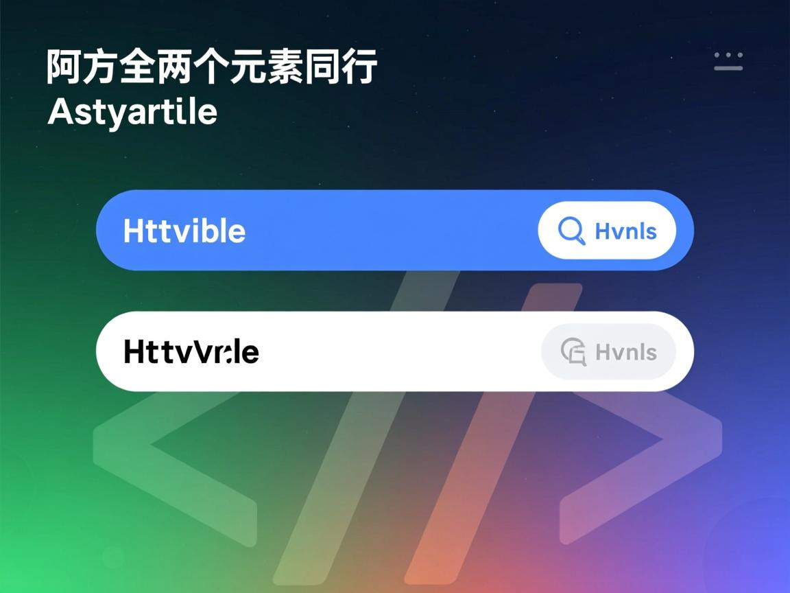 html如何保证两个元素同行  第1张 html如何保证两个元素同行  第1张