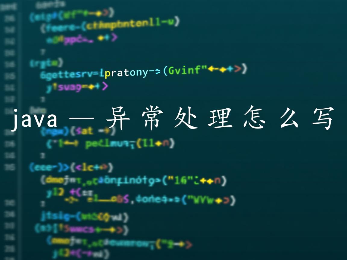 java 异常处理怎么写  第3张 java 异常处理怎么写  第3张