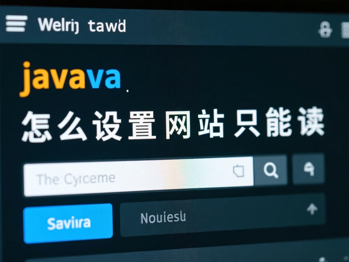 java怎么设置网站只能读  第1张 java怎么设置网站只能读  第1张