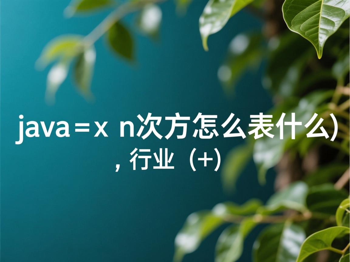 java x n次方怎么表示什么  第1张 java x n次方怎么表示什么  第1张