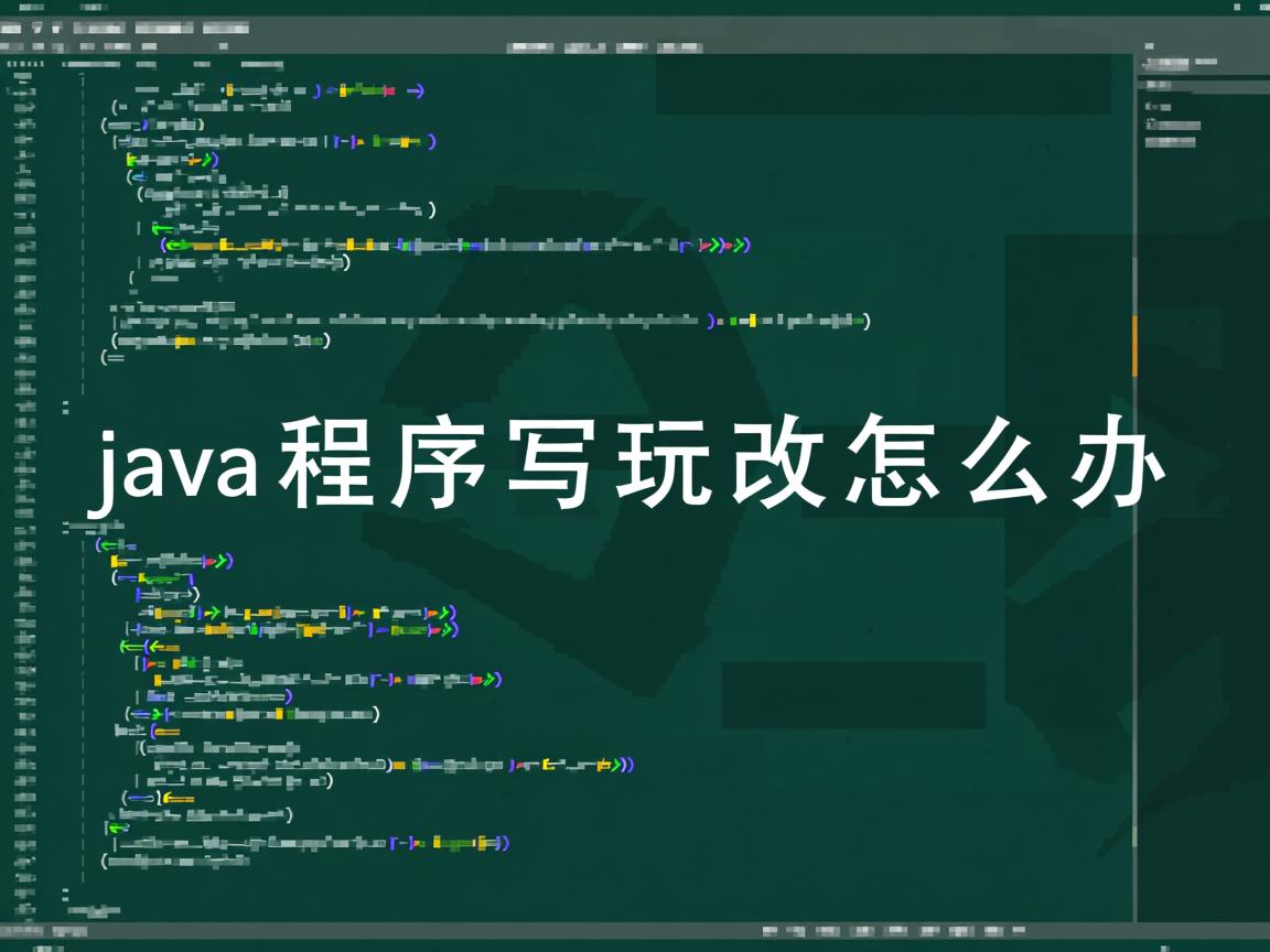 java程序写玩改怎么办  第1张 java程序写玩改怎么办  第1张